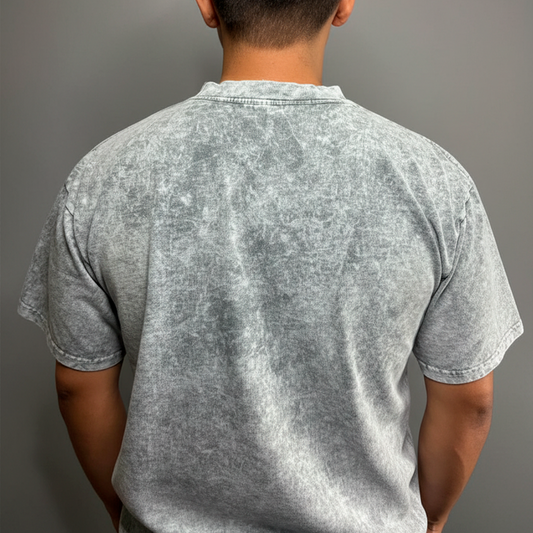 PLAYERA ACID WASH GRIS CLARO