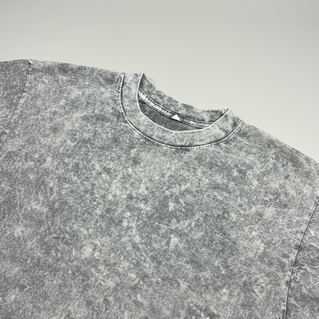 PLAYERA ACID WASH GRIS CLARO