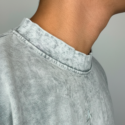 PLAYERA ACID WASH GRIS CLARO