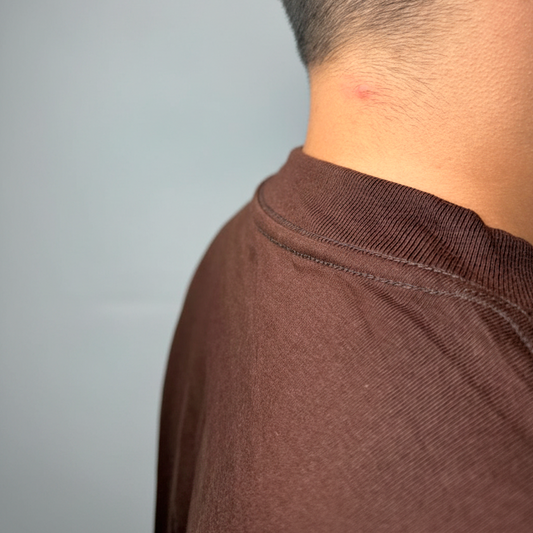 PLAYERA OVERSIZE CAFE