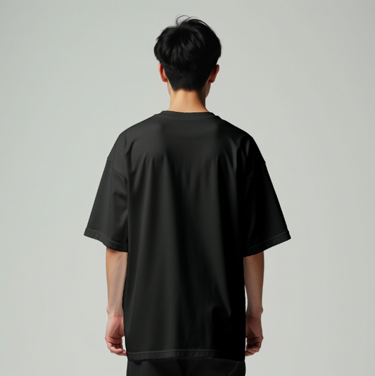 PLAYERA OVERSIZE NEGRA
