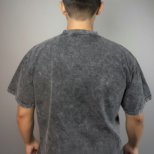 PLAYERA ACID WASH NEGRO