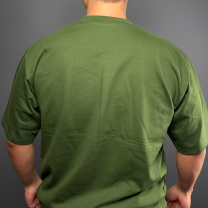 PLAYERA OVERSIZE VERDE MILITAR