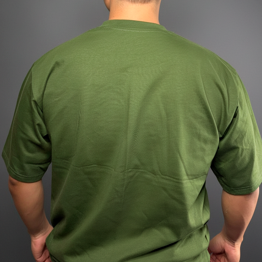 PLAYERA OVERSIZE VERDE MILITAR