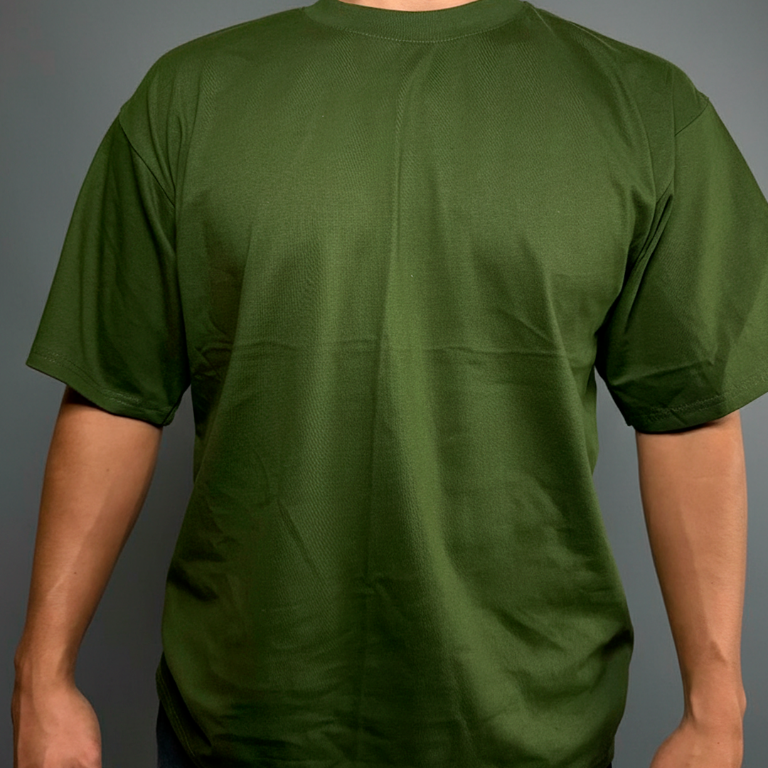 PLAYERA OVERSIZE VERDE MILITAR