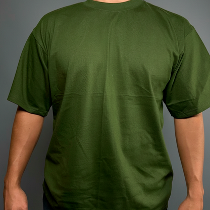 PLAYERA OVERSIZE VERDE MILITAR